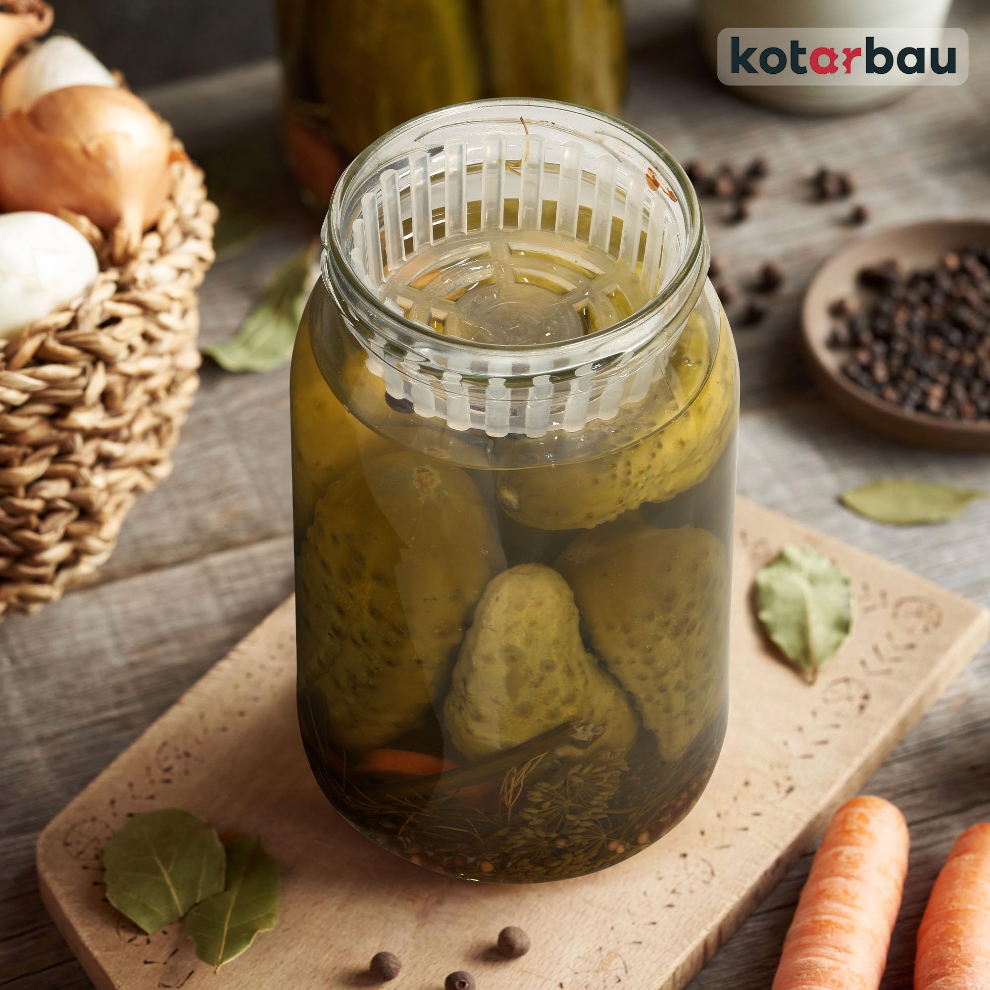 KOTARBAU Set Van 20 Fermentatiegewicht Voor Inmaakpotten Diameter 100 Mm Polypropyleen Fermentatiegewicht Fermentatiedeksel Inmaakhulp Komkommers Zeef Inmaakpotten 2582498257