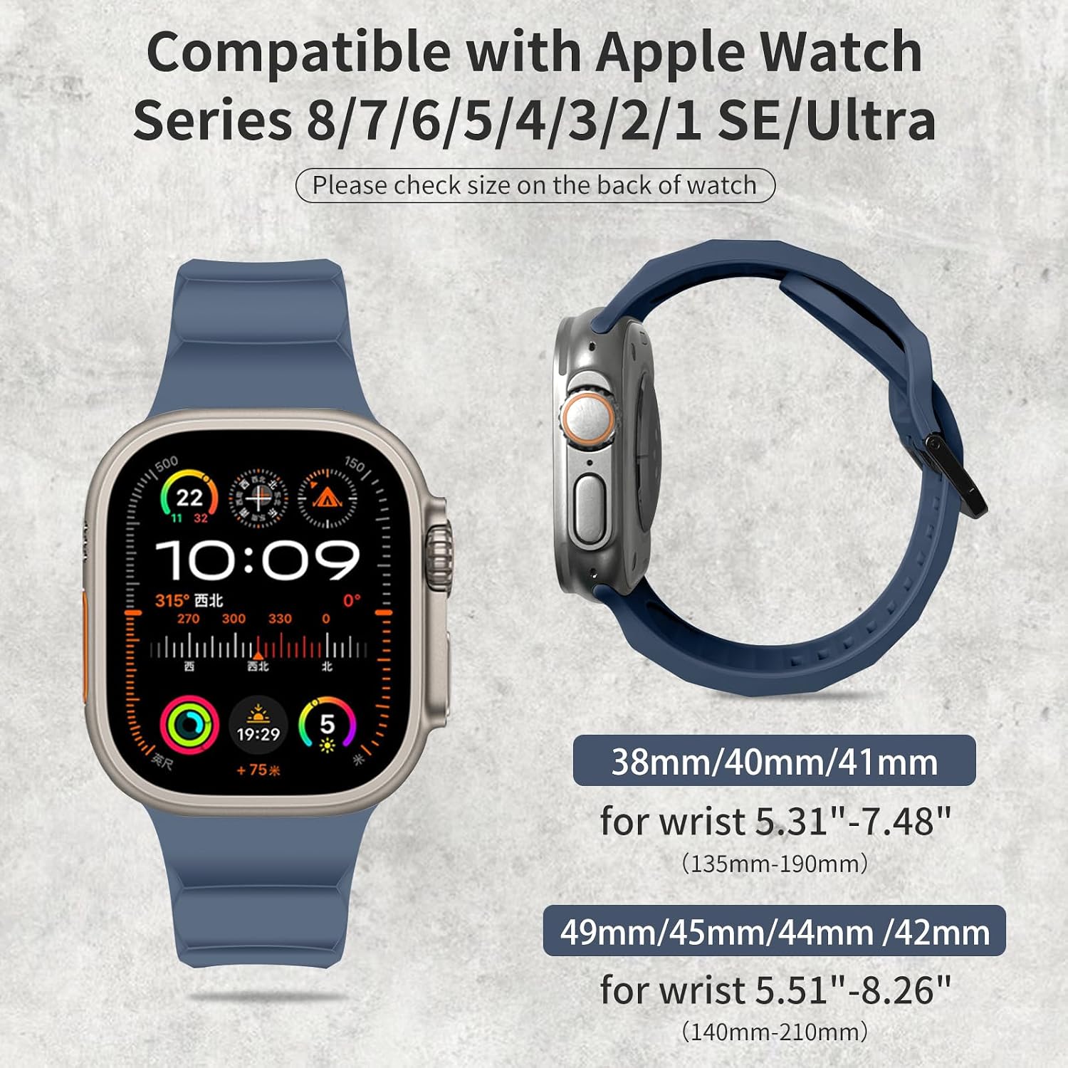 Sport Loop Bands Compatible with Apple Watch Bands 40mm 41mm 38mm 42mm(Series 10) for Women Men, Soft Silicone Strap for iWatch Series 10/9/8/7/6/5/4/3/2/1/SE image 4