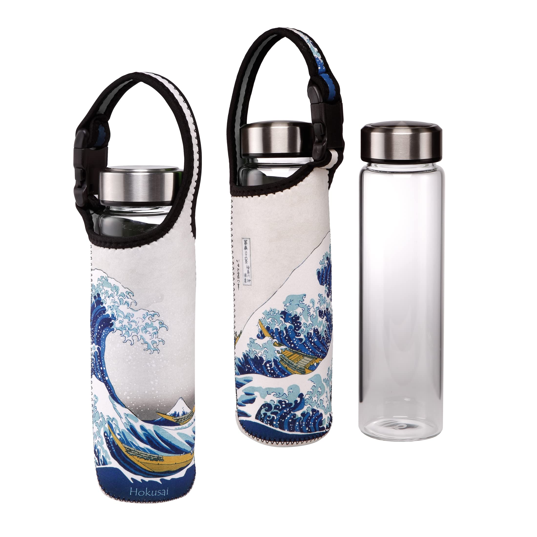 Gourde d'art Goebel Katsushika Hokusai bouteille de prestige en néoprène 0,7 l