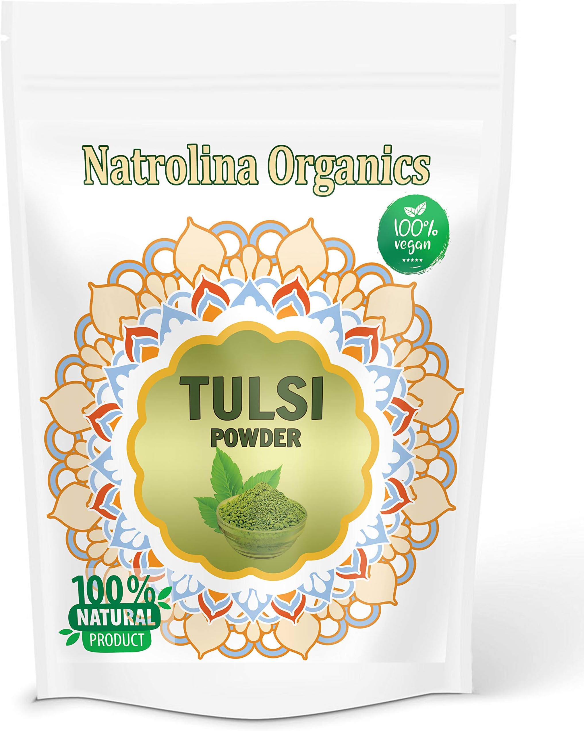 Natrolina Organics Tulsi Powder USDA Certified Ocimum Sanctum, 100g