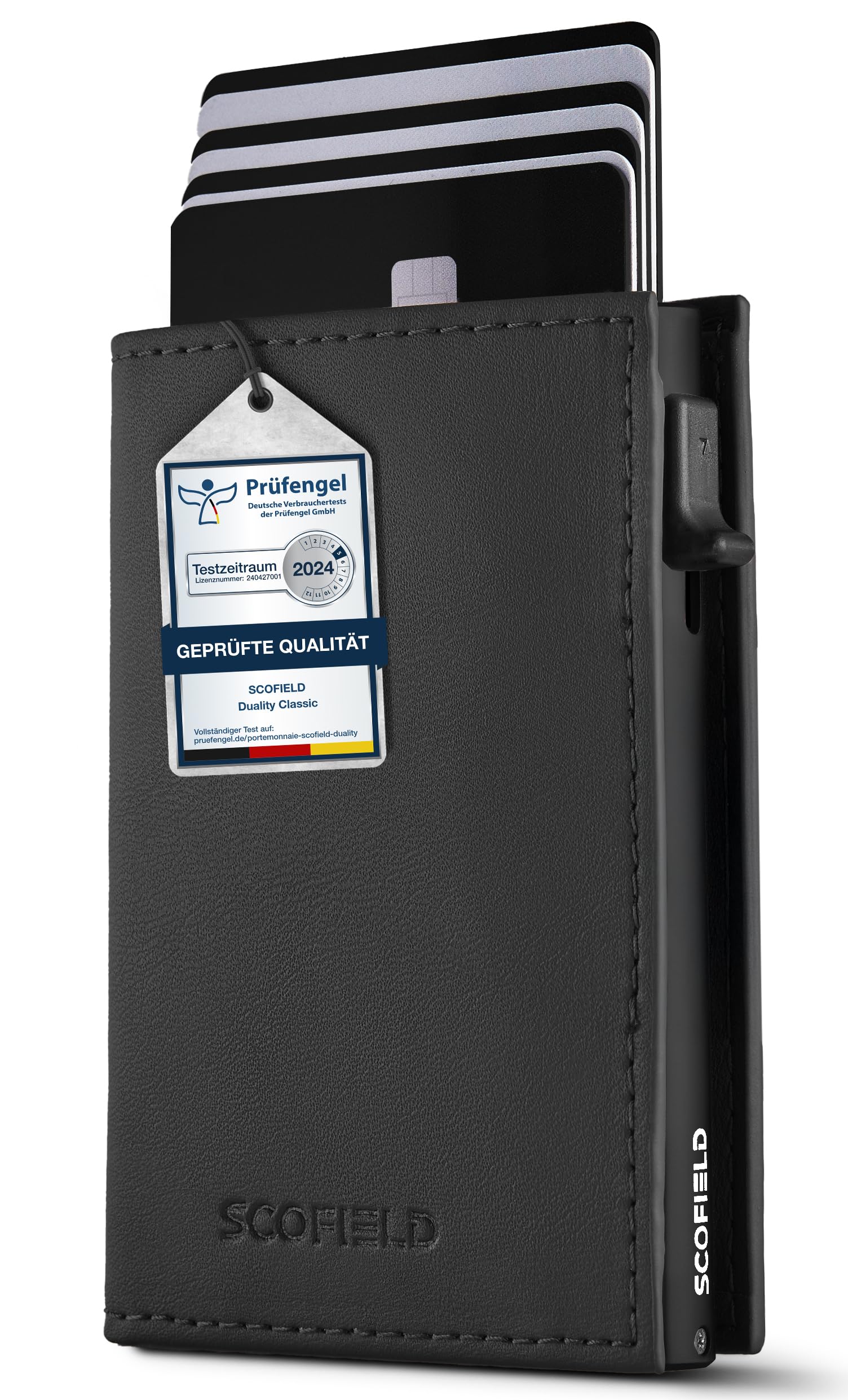 SF SCOFIELD Duality Classic Slim Wallet mit Münzfach | Kartenetui Herren für 9-10 Karten | Geldbeutel Portemonnaie mit RFID Schutz | Wallets for Men | Kreditkartenetui