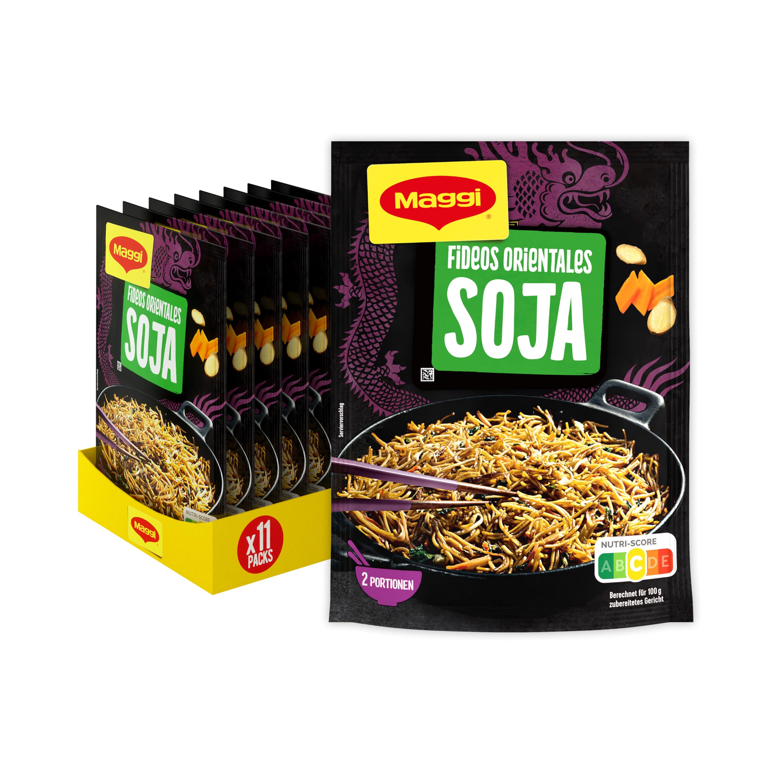 MAGGI Fusian Fried Noodles fideos Soja 11 x 126 g