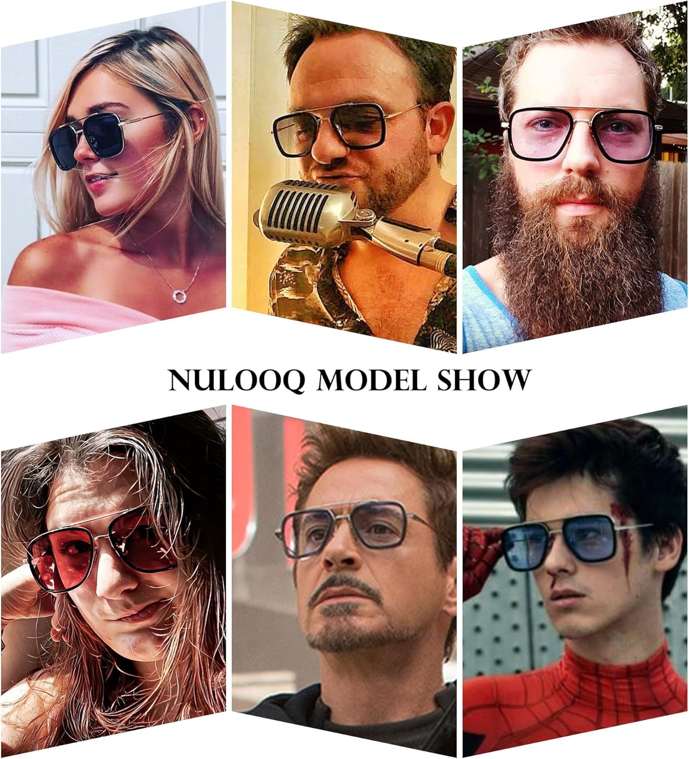 Tony Stark Polarized Sunglasses for Men – Women Vintage Aviator Square Metal Frame Iron Man Edith Glasses - Image 3