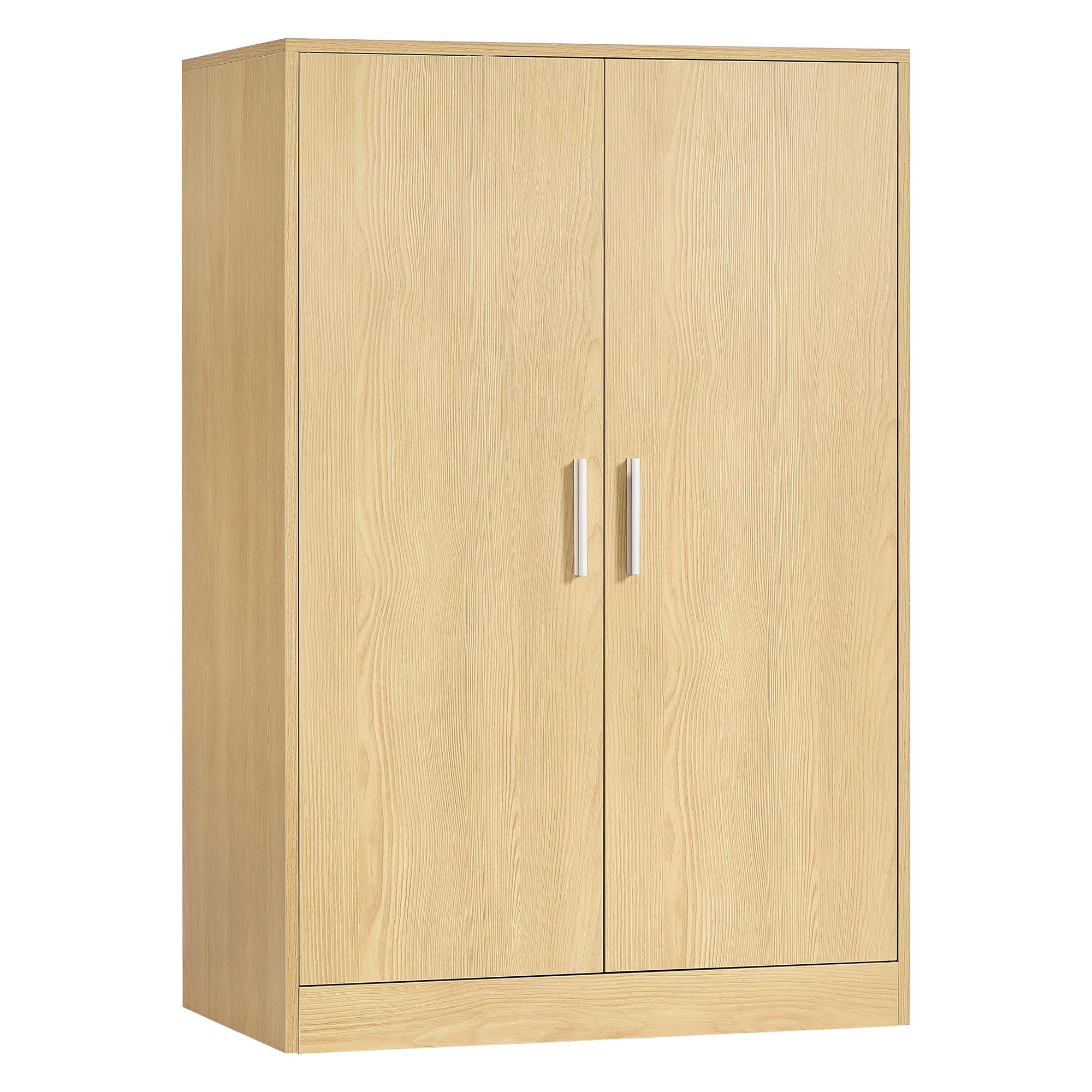 VASAGLE Scarpiera Armadio con Ante, Scarpiera da Ingresso Moderna con Ripiani Regolabili, Mobile Portascarpe Slim, 5 Ripiani, per 12 a 15 Paia di Scarpe, 2 Ante, Beige Rovere HSC501YJ01
