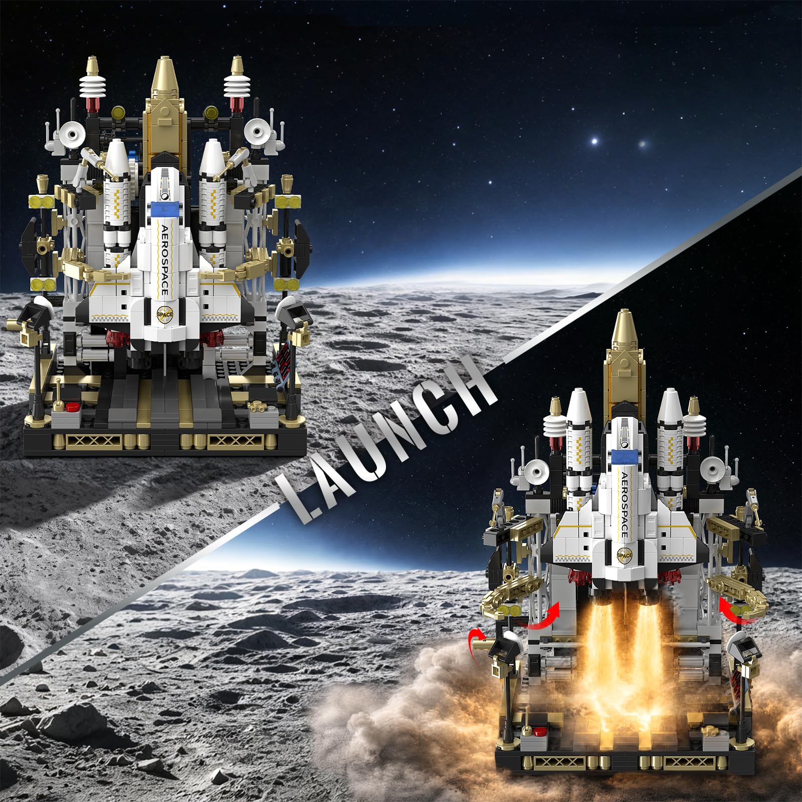 TYCOLE Set di Costruzioni per Astronavi, Kit di Lancio Dello Space Shuttle | Technic Set Spaziale, 920 Pezzi, Giocattolo Regalo per Compleanno e Natale, Adatto per Bambini dai 6 ai 12 Anni e Ragazzi