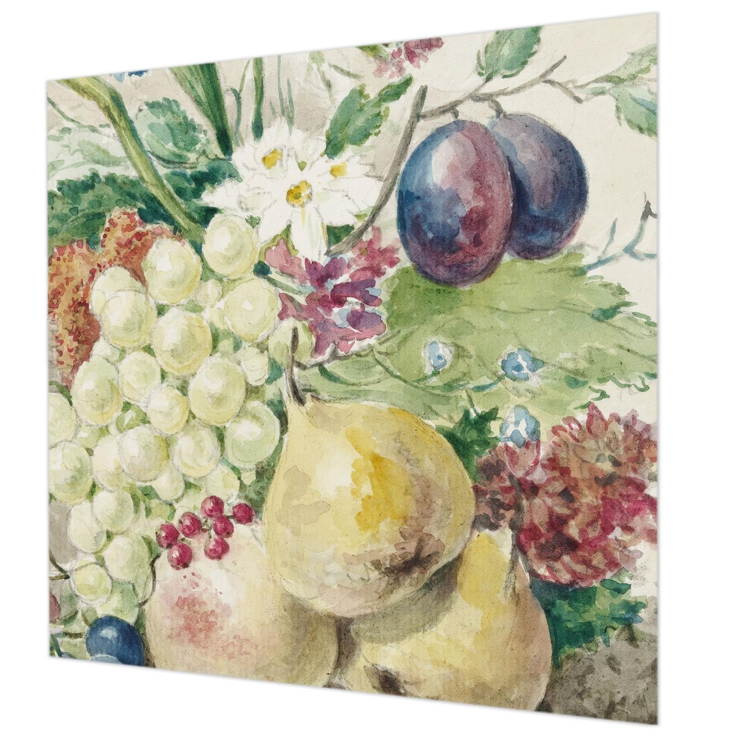 Papier peint intissé fleurs et fruits 250x250 cm Tulup avec sa colle incluse
