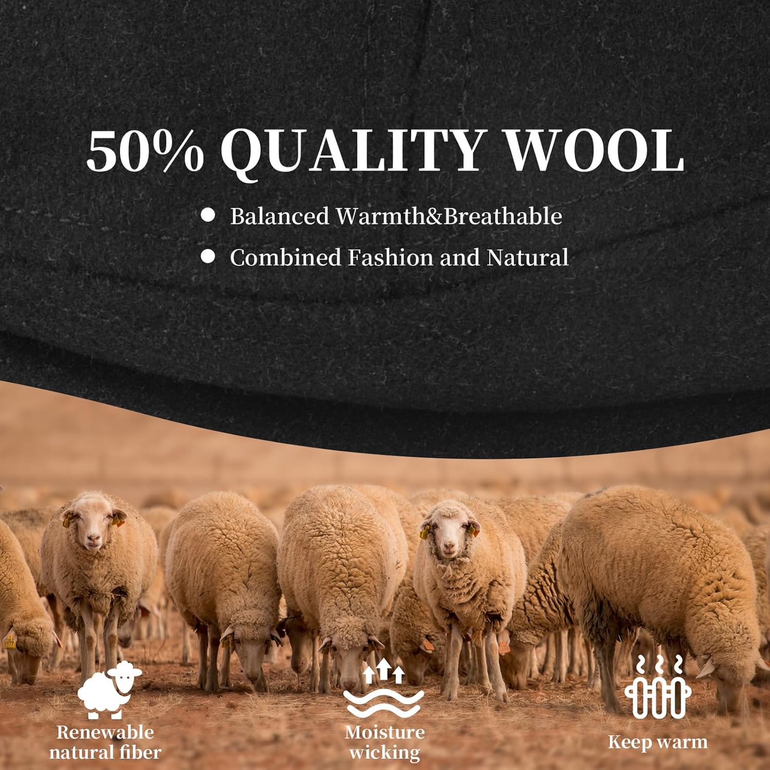 YDO DENSER Men's Newsboy Caps Wool Gatsby Beret Hat Retro Irish Driver Flat Cap Classic Dress Hat Fitted Caps for Golf - Image 5