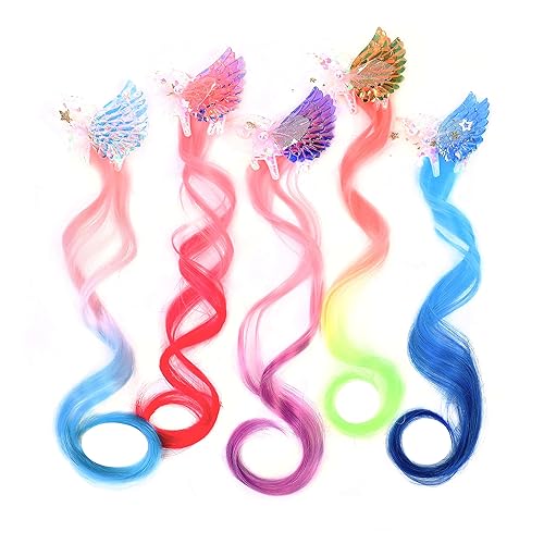 Accesorios para el cabello de unicornio con purpurina, pinzas para el cabello, lazos para el cabello, extensiones de cabello, accesorios para el