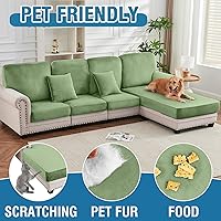 Vista 4 de Funda para Sofá de Terciopelo Elástico Funda de Cojín de Sofá 1 Pieza - Funda Elástica Lavable para Asiento o Respaldo, Fundas de Asiento para Sofás