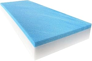 FoamTouch 7x36x72 Gel Memory Foam Bench Cushion Replacement Medium Firm Seat Replacement Upholstery Sheet Upholstery Foam Mattress Sofa