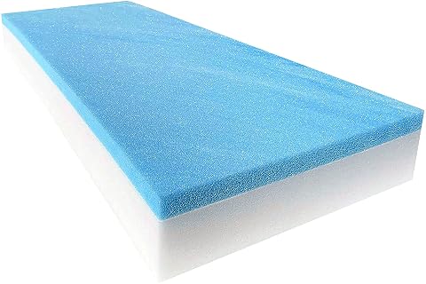 FoamTouch 7x36x72 Gel Memory Foam Bench Cushion Replacement Medium Firm Seat Replacement Upholstery Sheet Upholstery Foam Mattress Sofa
