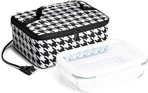 Miniatura 18 de HOTLOGIC Mini Lonchera Eléctrica Portátil con Contenedor de Vidrio - Calentador de Alimentos y Lonchera Calentada para Adultos Coche/Hogar -