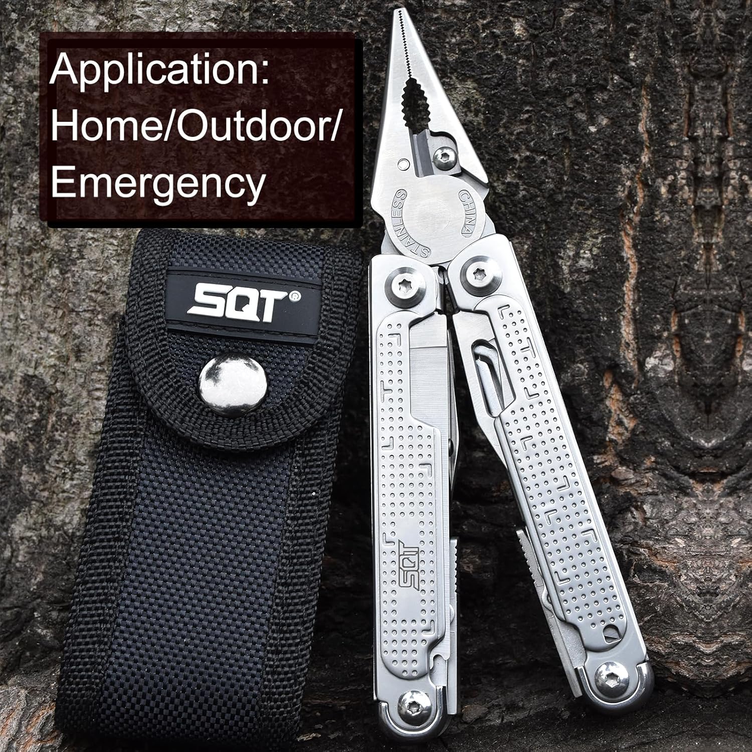 SQT2048 20-in-1 Multitool, Foldable & Self-Locking, Professional Tool for DIY, Home Repairs, Outdoor Camping – Must-Have Gifts for Men, Compact, Durable, All-in-One Tool for Every Task