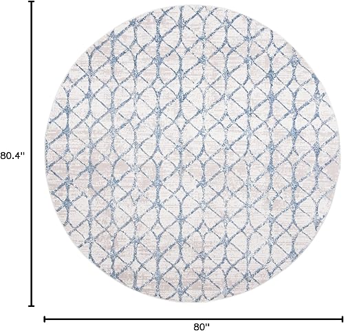 Miniatura 99 de SAFAVIEH Amelia Collection - Alfombra de área de 5.3 x 7.6 pies, color gris y azul marino, diseño geométrico, no desprende pelusa y de fácil