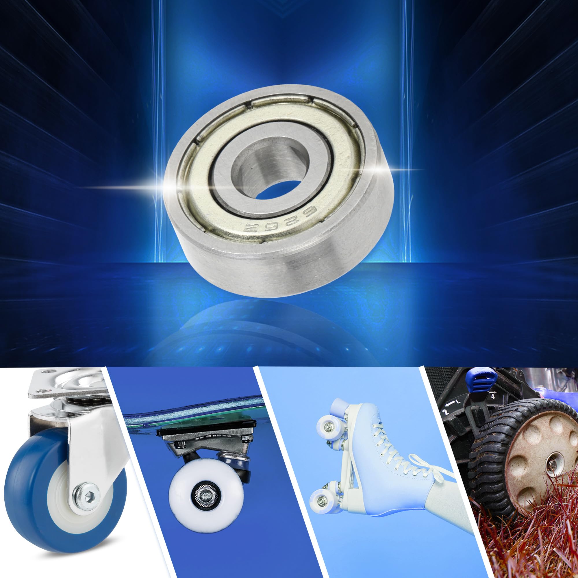 5-Pack 626ZZ Ball Bearings 6x19x6mm | Double Metal Shield Deep Groove | For Wheels & Machinery