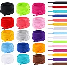 15 Pairs Flat Coloured Athletic Shoe Laces for Sneakers Skate Shoes Boots and Sport Shoes