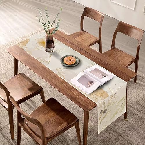 Miniatura 6 de Camino de mesa de verano floral de acuarela de 13 x 72 pulgadas, flores artísticas de otoño, vacaciones, cocina, comedor, mesa de café, decoración