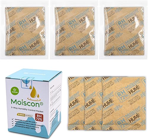 Miniatura 62 de Paquete de 30 paquetes de control de humedad bidireccional de 62% HR 0.28 oz para almacenar paquetes de control de humedad de 1 oz, tamaño 8 62%