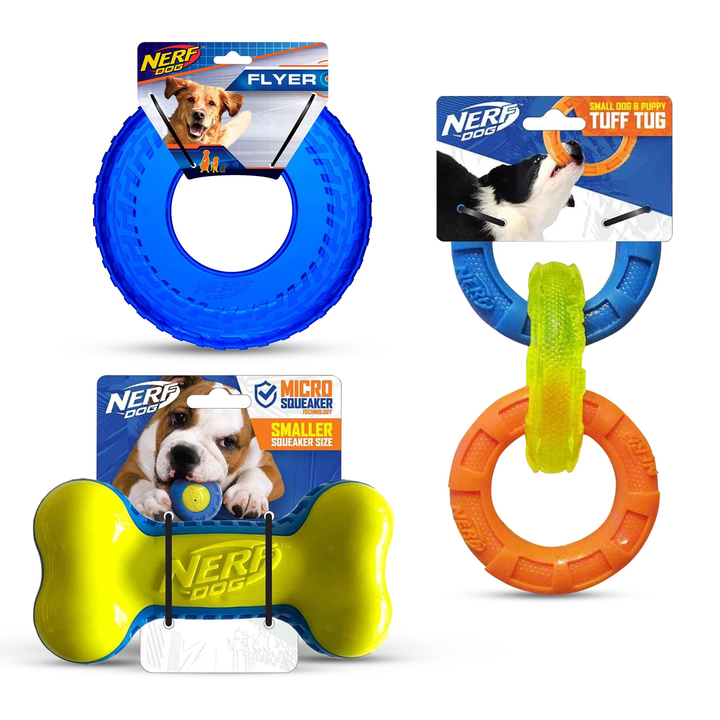 Amazon | ナーフ犬のおもちゃギフトセット、引っ張ってフェッチする
