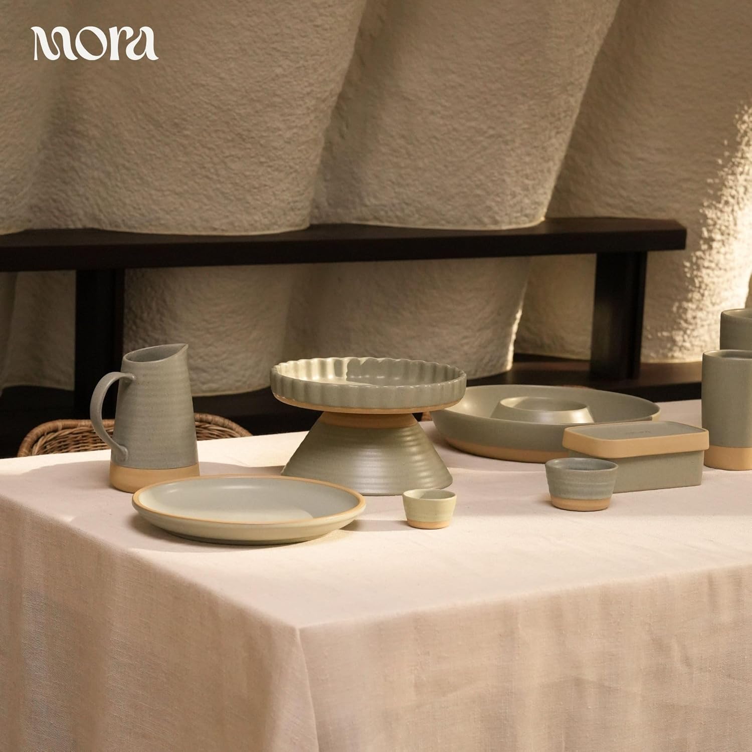 MORA Ceramic Ramen Bowl Set of 2, 45oz - Great for Pho, Miso Udon Soup, Instant Noodles, Serving, Thai or Asian Food - Microwave Safe Large Japanese Noodle Bowls, Modern Kitchen - Peppercorn