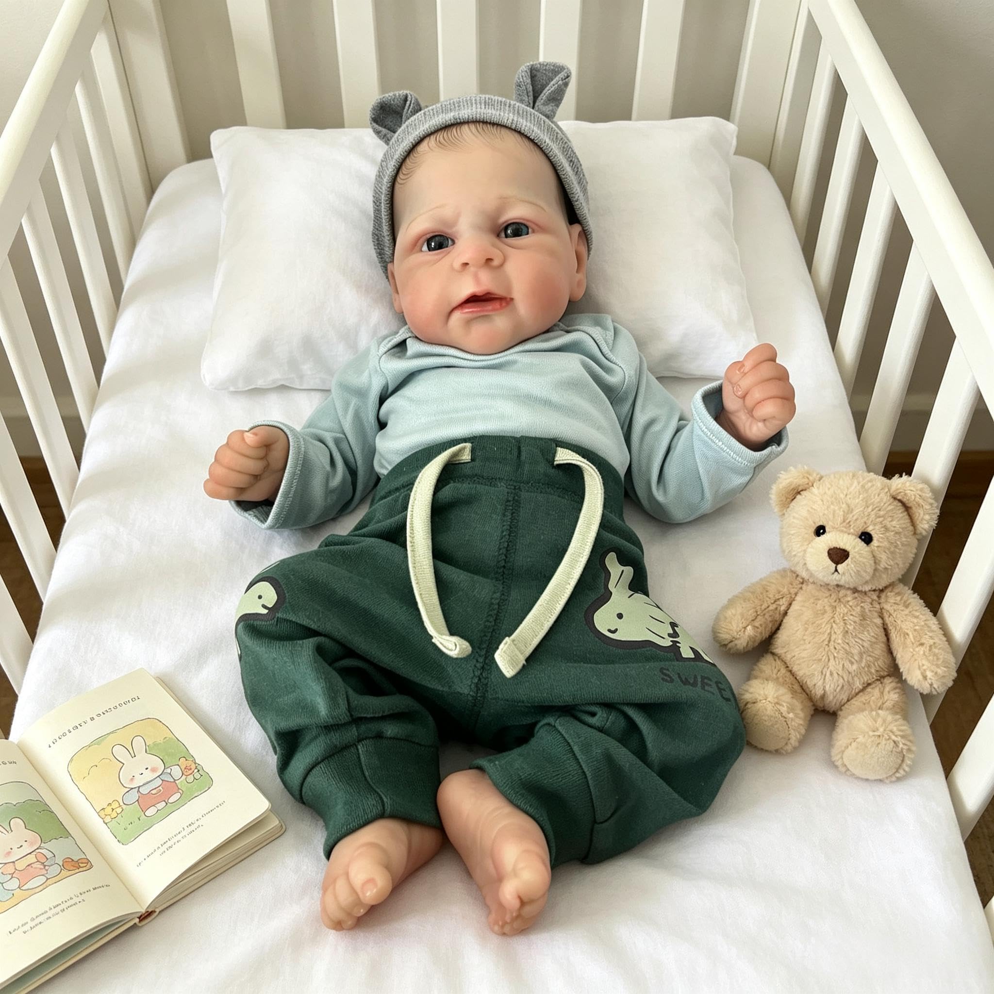RXDOLL Realistyczne lalki Reborn Baby Lalki, silikonowe, na całe ciało, winylowe, chłopiec, realistyczne, anatomicznie poprawne, lalki, które wyglądają jak prawdziwe niemowlęta, noworodek, zabawka do