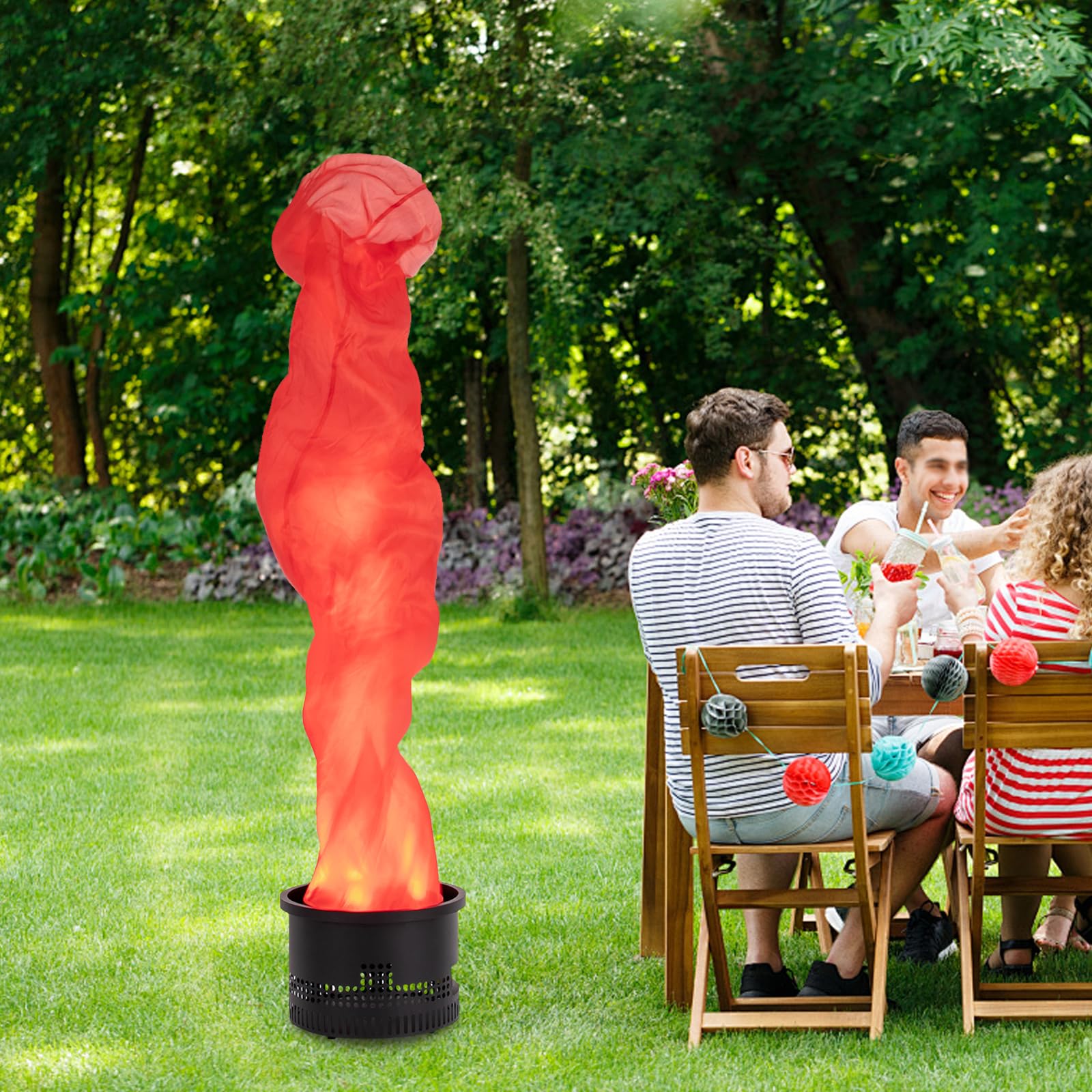 100W 110V Fake Fire Flame Light, 36 LED Stage Atmosphere Simulated Decor Reusable,for Restaurants Bonfire Party. (1.8m/5.91ft)