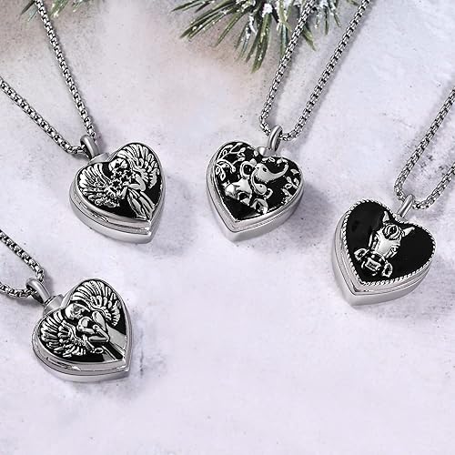 Miniatura 6 de Fanery sue Medallón de urnas personalizadas para recuerdo de cenizas humanas, regalos conmemorativos personalizados para la pérdida de un ser