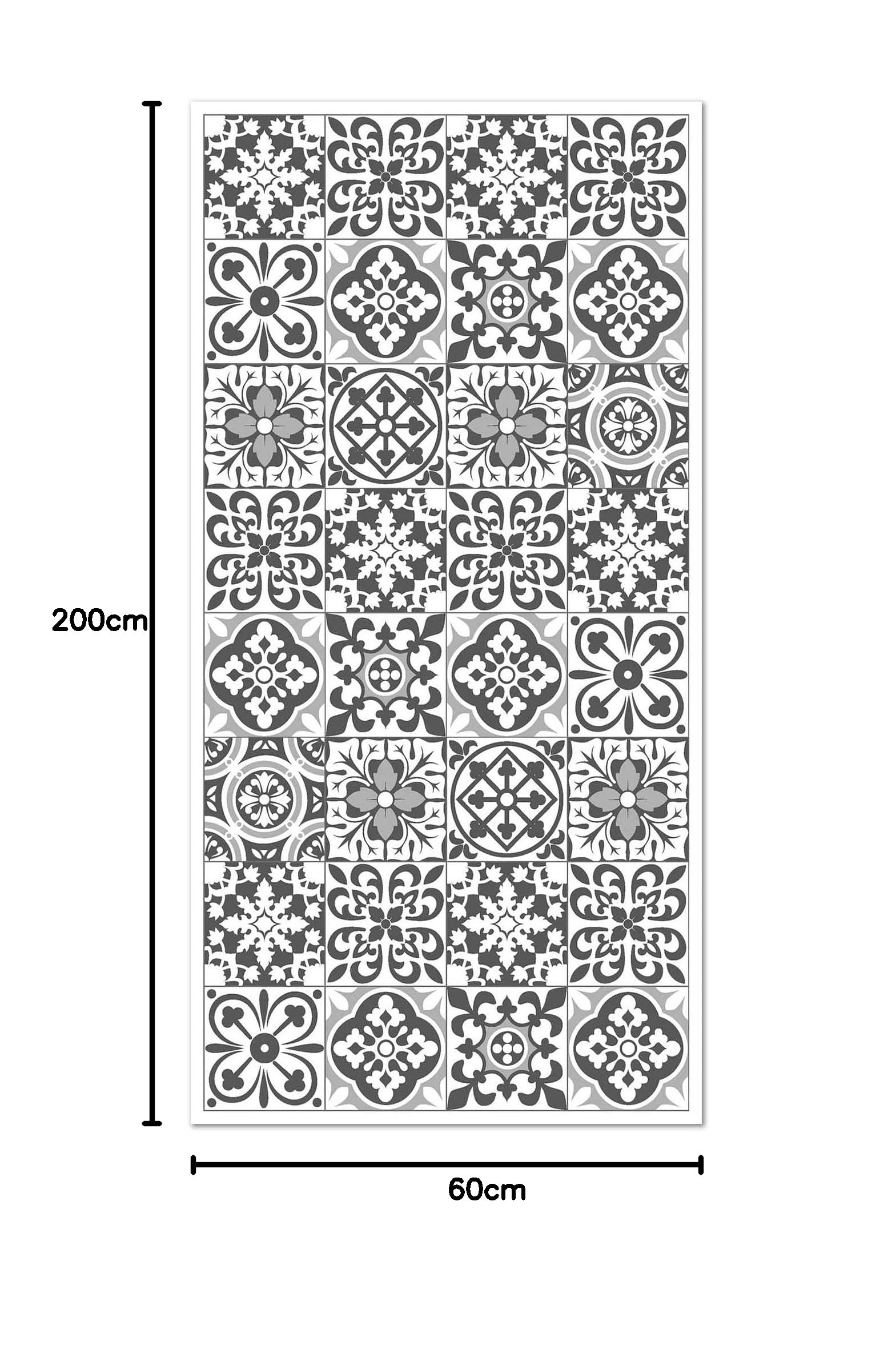 Panorama Alfombra Vinílica - Modelo Hidráulica Triana Gris 60x200 cm - Varios tamaños - Decoración Hogar, Cocina, Salón