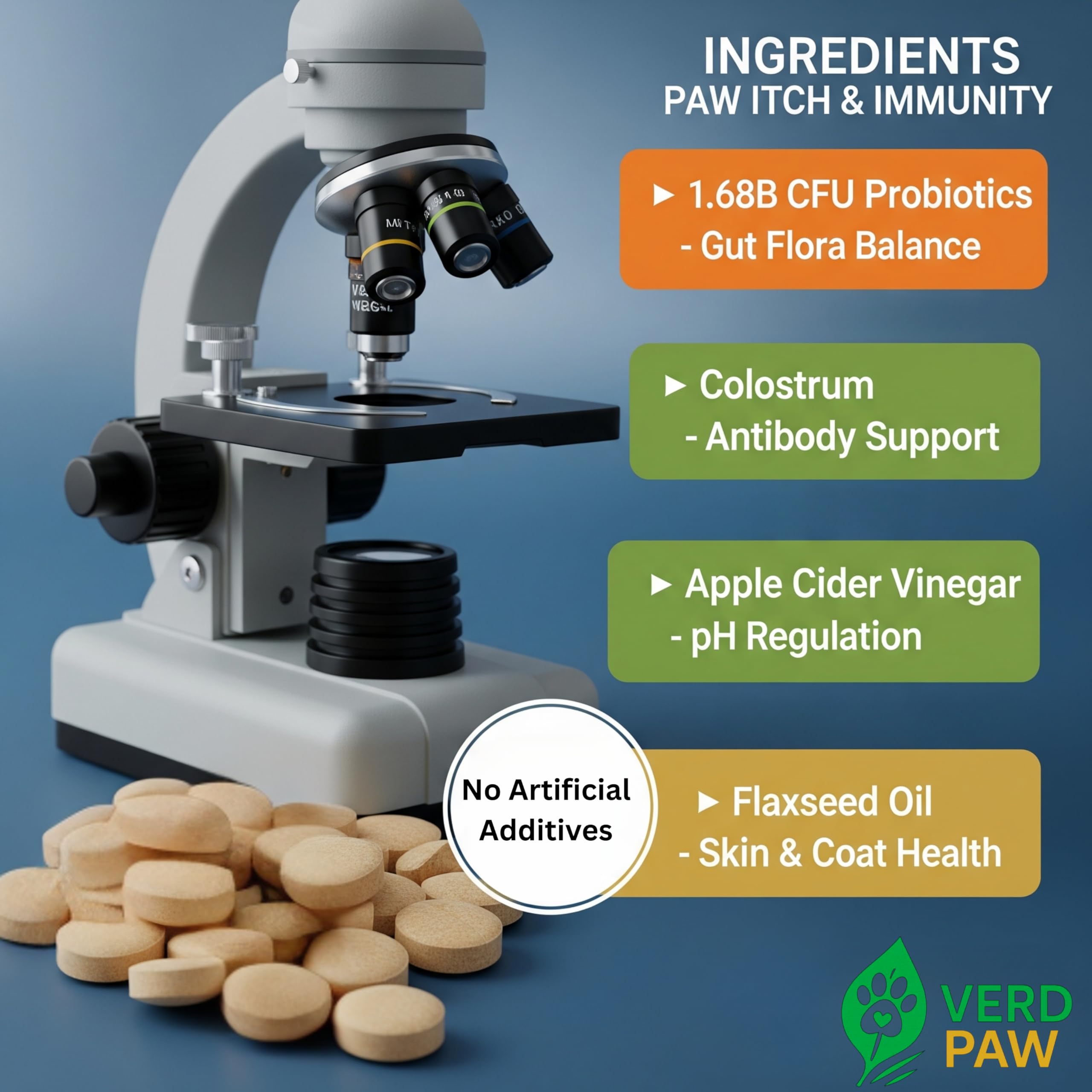 VERD PAW Itch & Immunity Dog Tablets for Allergy Relief - Image 4