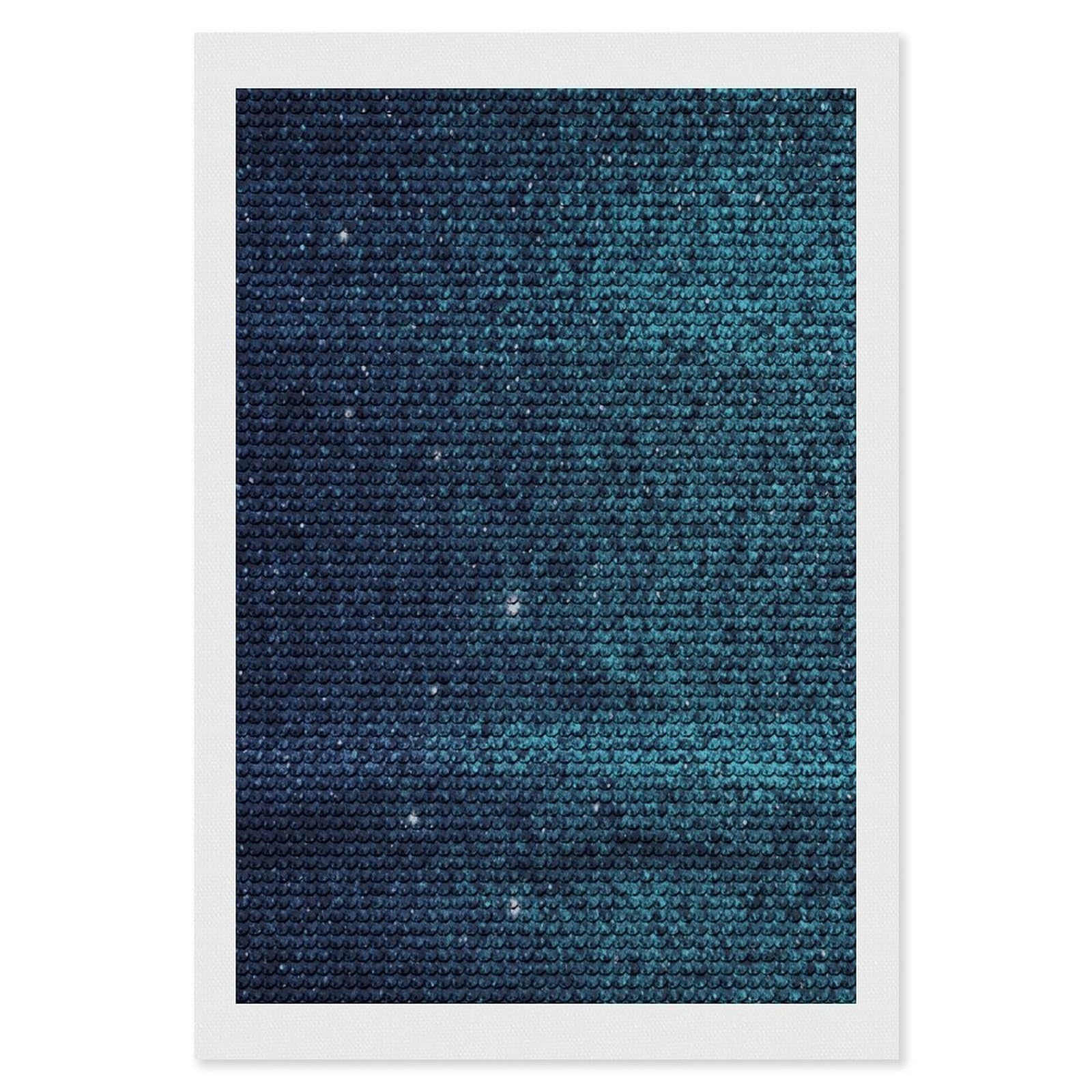 LDGSUPH Teal Glitter Diamond Painting Kits for Adults Paint with Diamond Pictures Art DIY Full Drill Diamond Dots Painting Personalized Diamond Photo for Home Wall Decor Gift 8"x12"