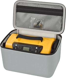 Air Compressor Storage Bag Compatible with AstroAI Tire Inflator for Car Tire Pump 150PSI 12V DC/110V AC, Air Pump Carrying Case Holder for Extension Cord and Batteries (Box Only) - Grey