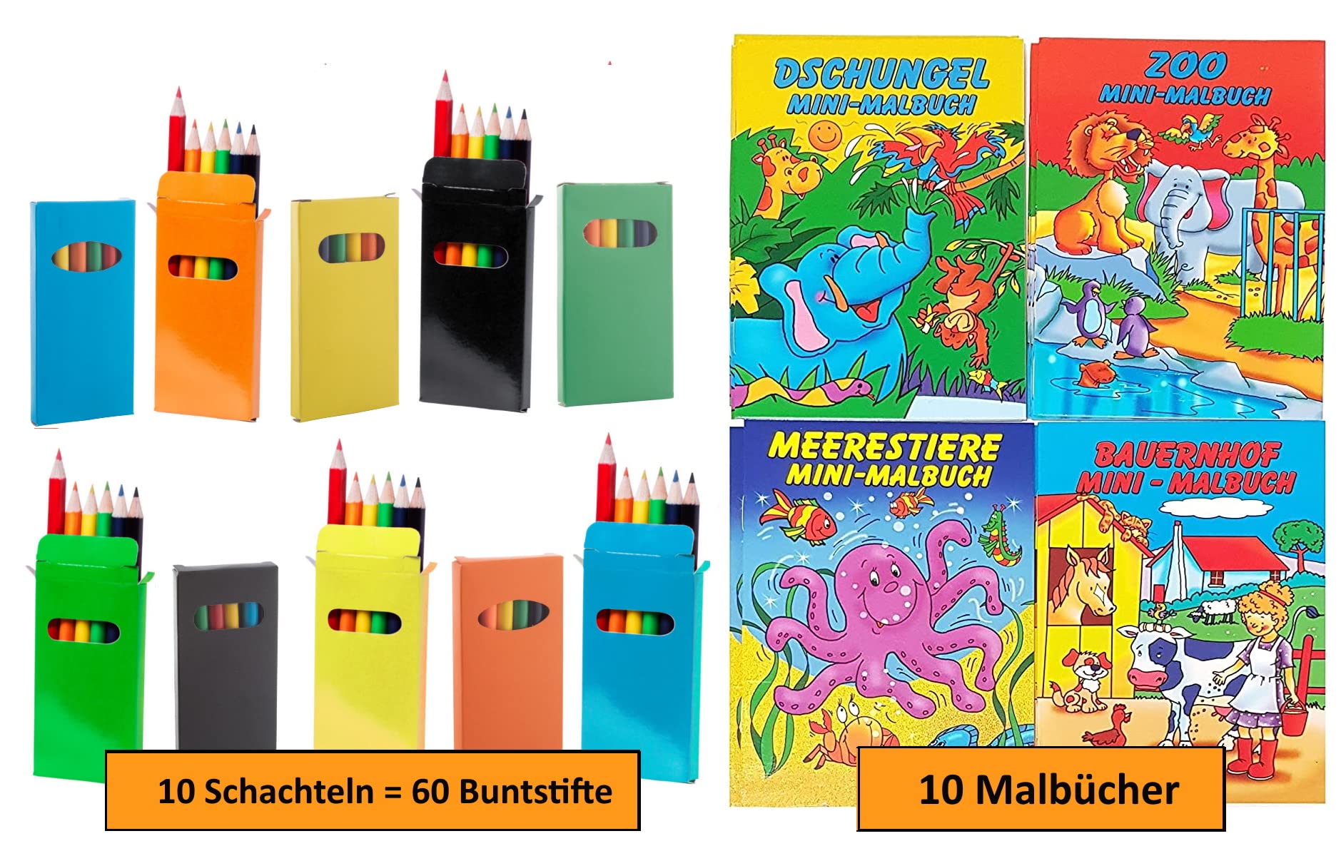 10 Mini Livres De Coloriage Enfants - Thèmes Dinosaure, Princesse, Ferme, Jungle, Football - Cadeau Fête