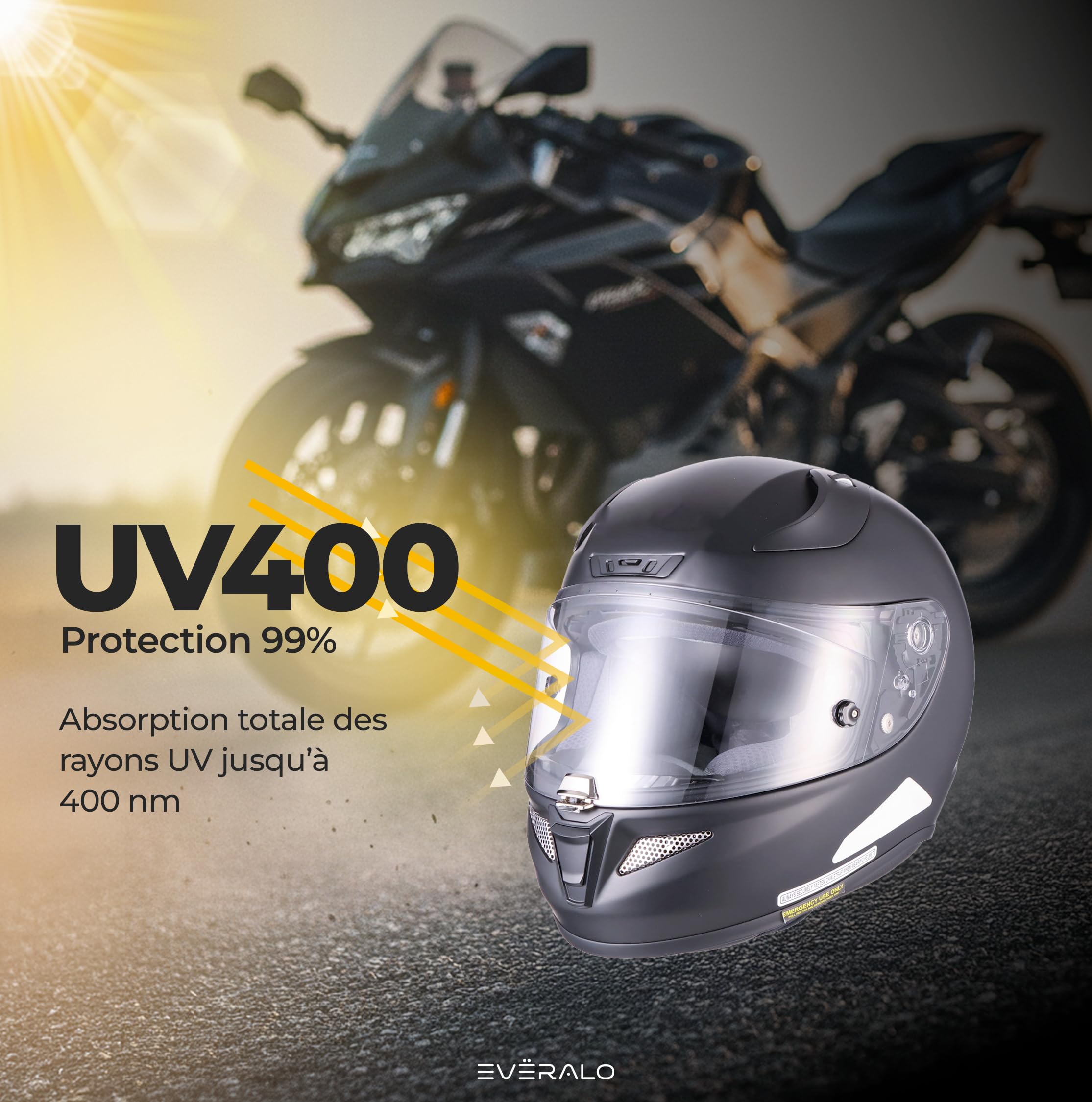 Écran pour Casque HJC RPHA 70 - RPHA 11 - HJ26 - HJ-26ST | Visière de rechange exclusive, compatible avec lentille antibuée et Tear-Off
