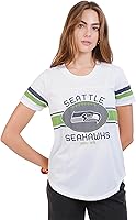 Vista 27 de Ultra Game Women's NFL Official Soft Mesh Varsity Stripe T-Shirt Blanco