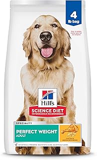 Hill's Science Diet Perfect Weight, Adult 1-6, Weight Management Support, Dry Dog Food, Chicken & Brown Rice, 4 lb. Bag
