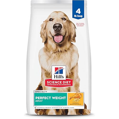 Hill's Science Diet Adult Perfect Weight Dry Dog Food, Chicken & Brown Rice, 4 lb. Bag