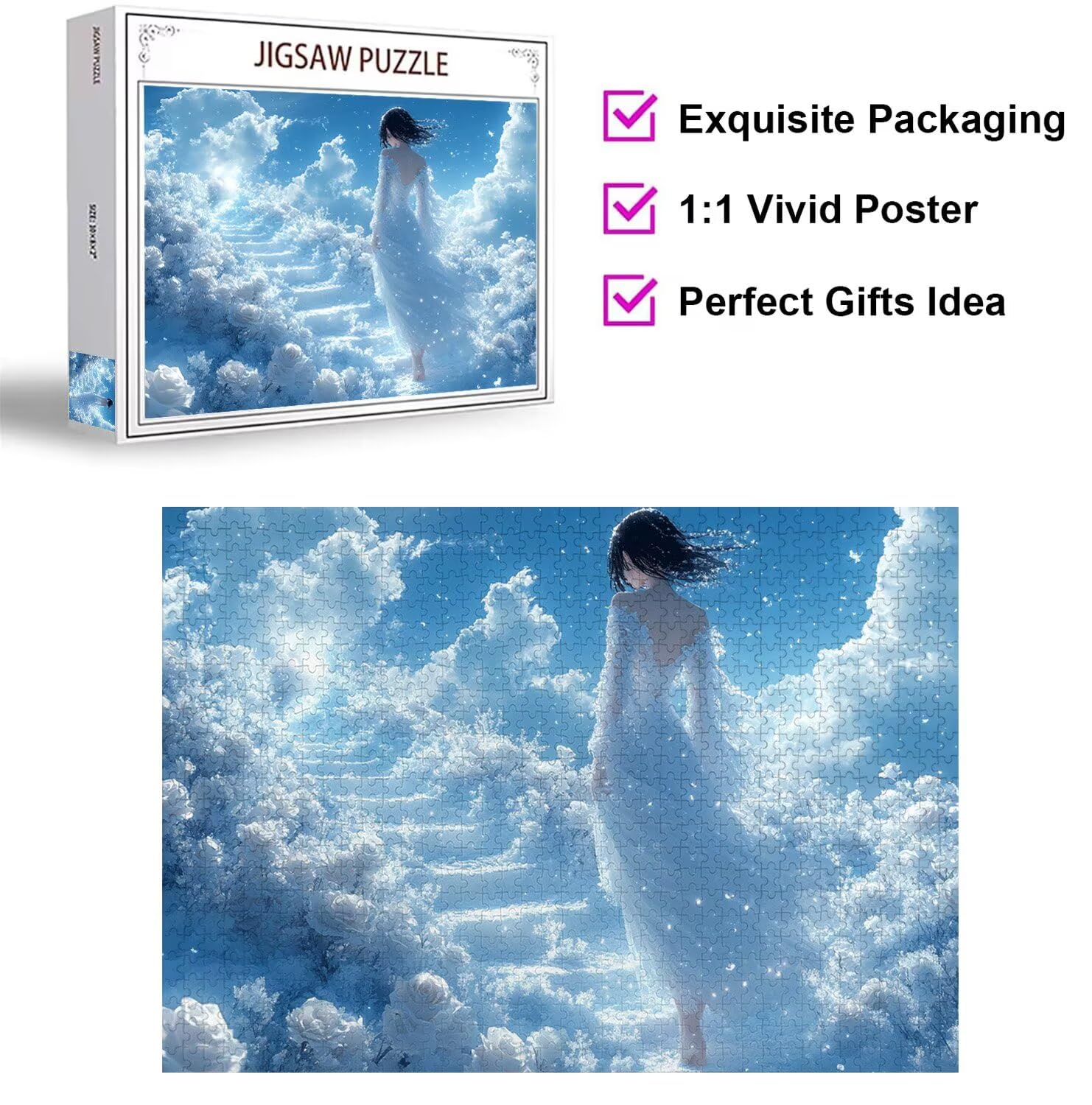 Puzzle dla dorosłych 4000, sceneria anime, 141 x 87 cm, n-85