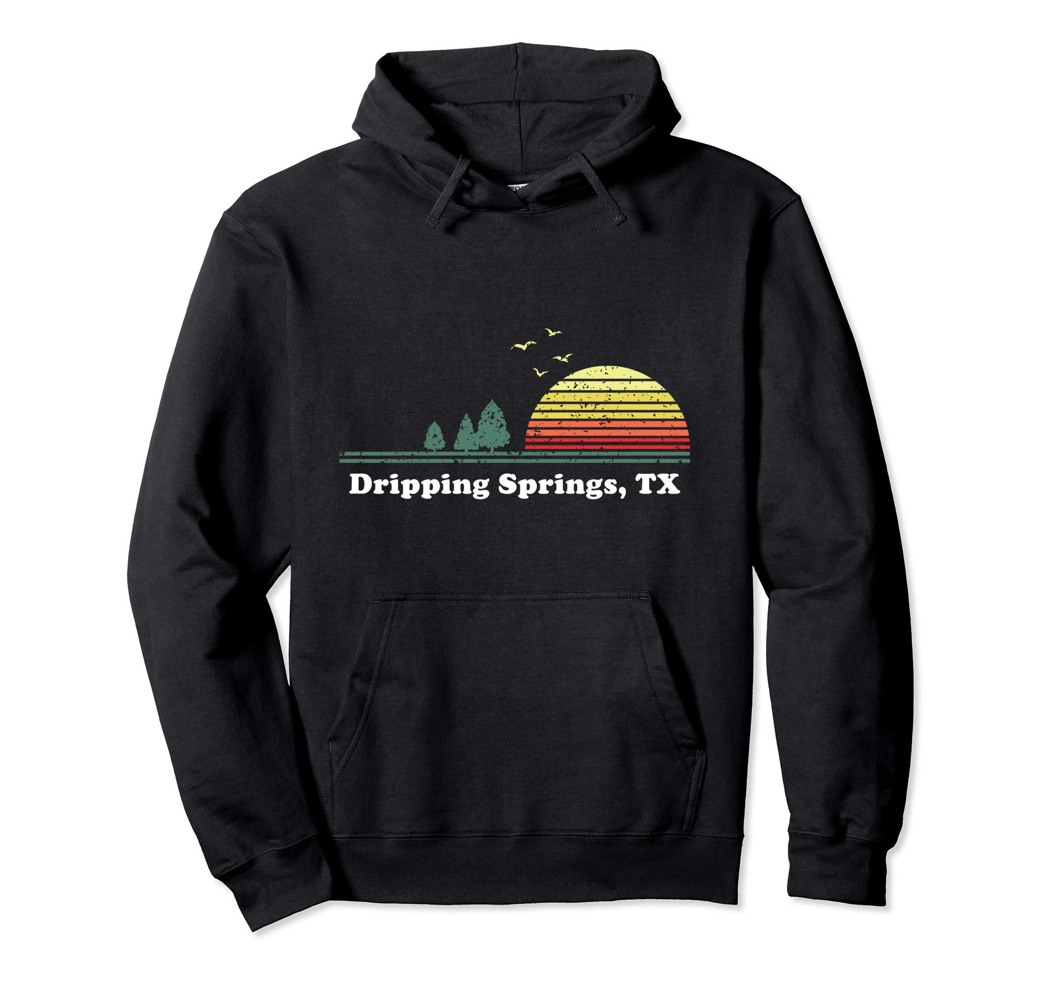 Vintage Dripping Springs, Texas Home Souvenir Print Pullover Hoodie