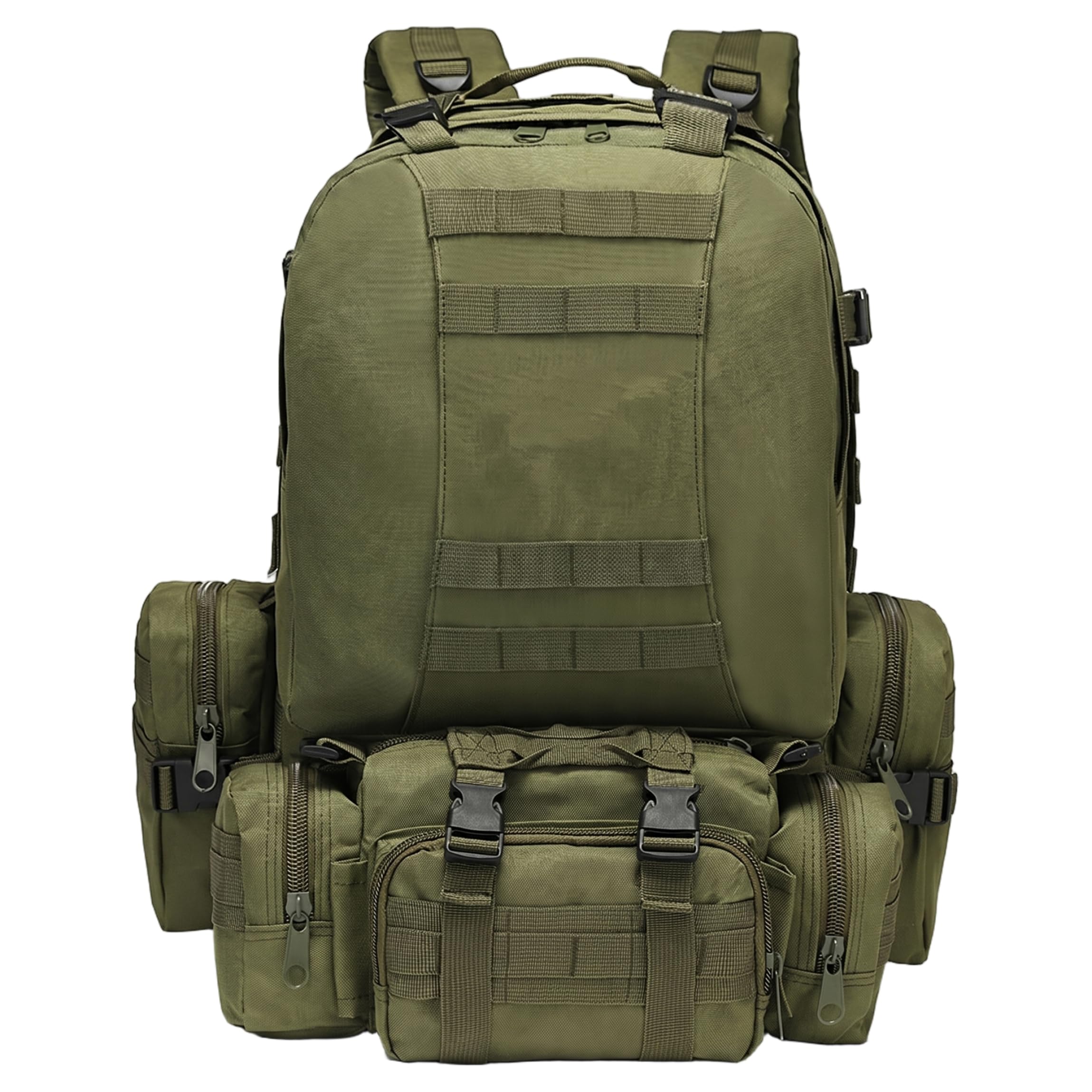 Sac à dos de randonnée vert 36-55l extensible camping - 7