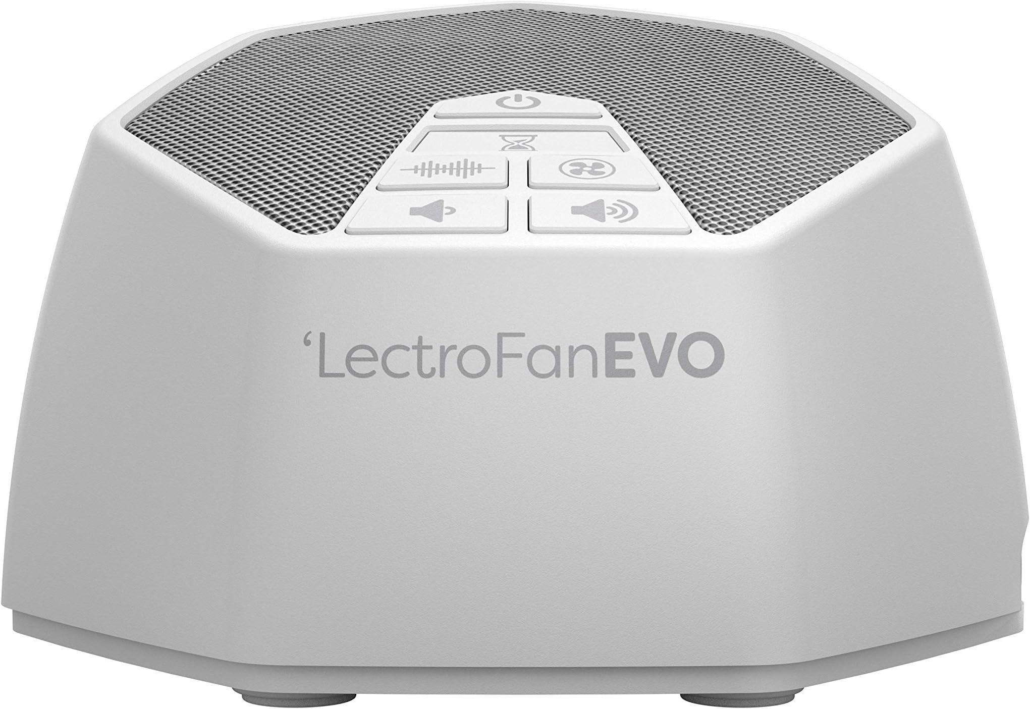 Adaptive Sound Technologies LectroFan Evo White Noise Sound Machine with 22 Unique Non-Looping Fan & White Noise Sounds & Sleep Timer,White/Gray,ASM1020-WK
