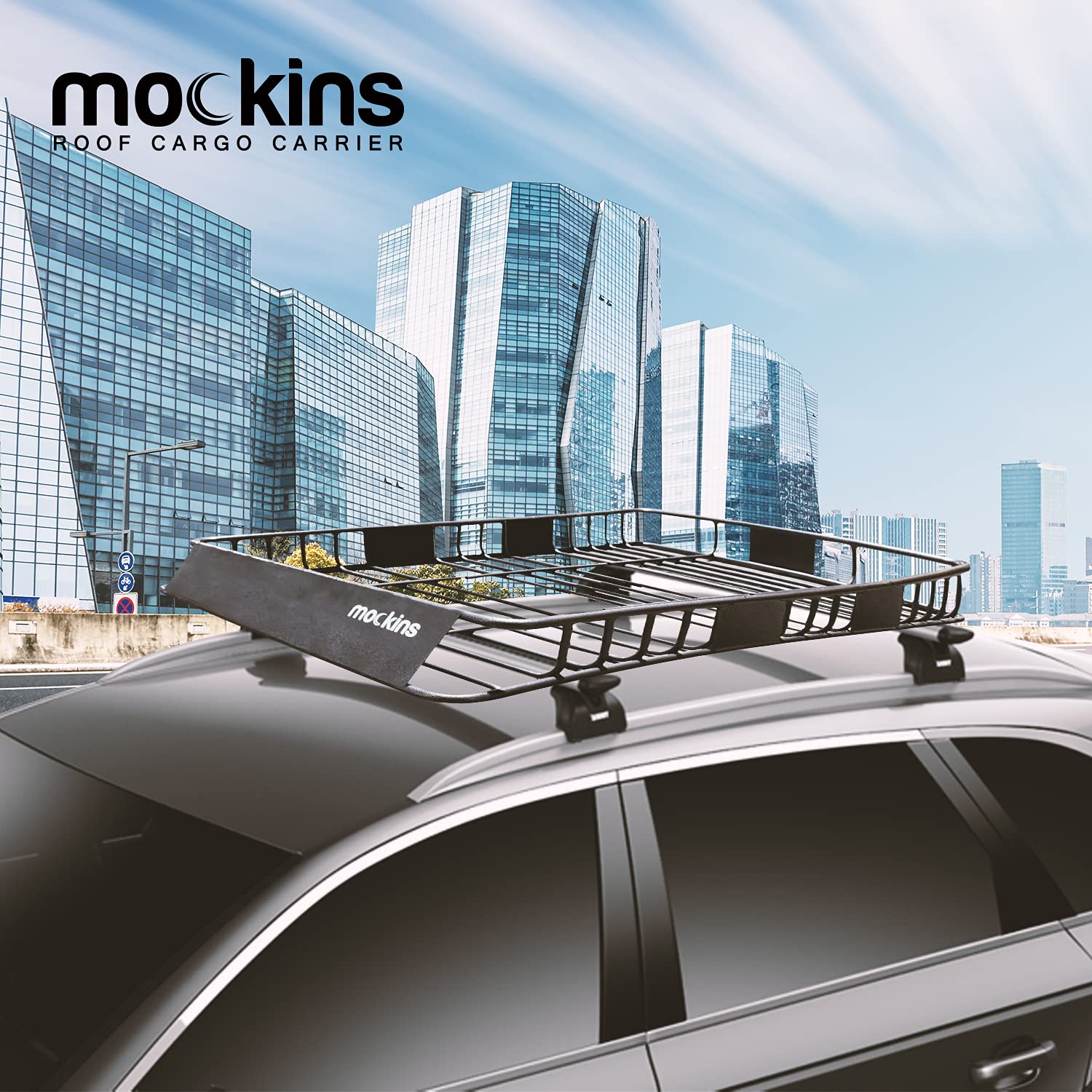 Mockins Roof Cargo Basket 64x39x6 Extendable Cargo Roof Rack Cargo