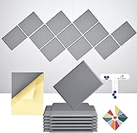 Vista 34 de Paneles acústicos autoadhesivos [390 lbs/yd³ de ultra-alta densidad], panel absorbente de sonido de 2ª generación, panel de sonido de nivel