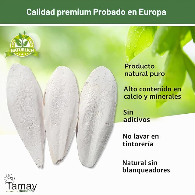 Foto 4 de 6 de Tamay Cuencos de sepia premium 12 unidades I Óptimo calcio y vitaminas Alimento para reptiles, tortugas