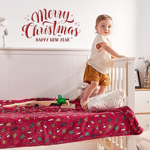 Miniatura 6 de DaysU Manta de franela de felpa Sherpa para niñas y niños, manta portátil reversible de microforro polar suave para cuna con estampado de animales