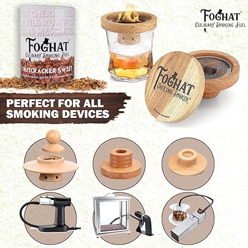 Miniatura 5 de Chips de madera para ahumar cócteles, cascanueces de 14 onzas, virutas de nuez dulce, nuez pecana y canela para ahumador, whisky y bebidas, chips de