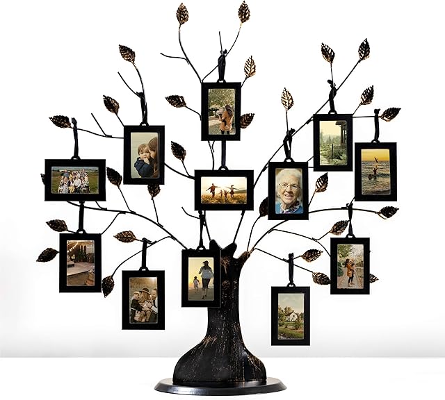 Thetford Design Family Tree Photo Frame with 12 Hanging Picture Frames