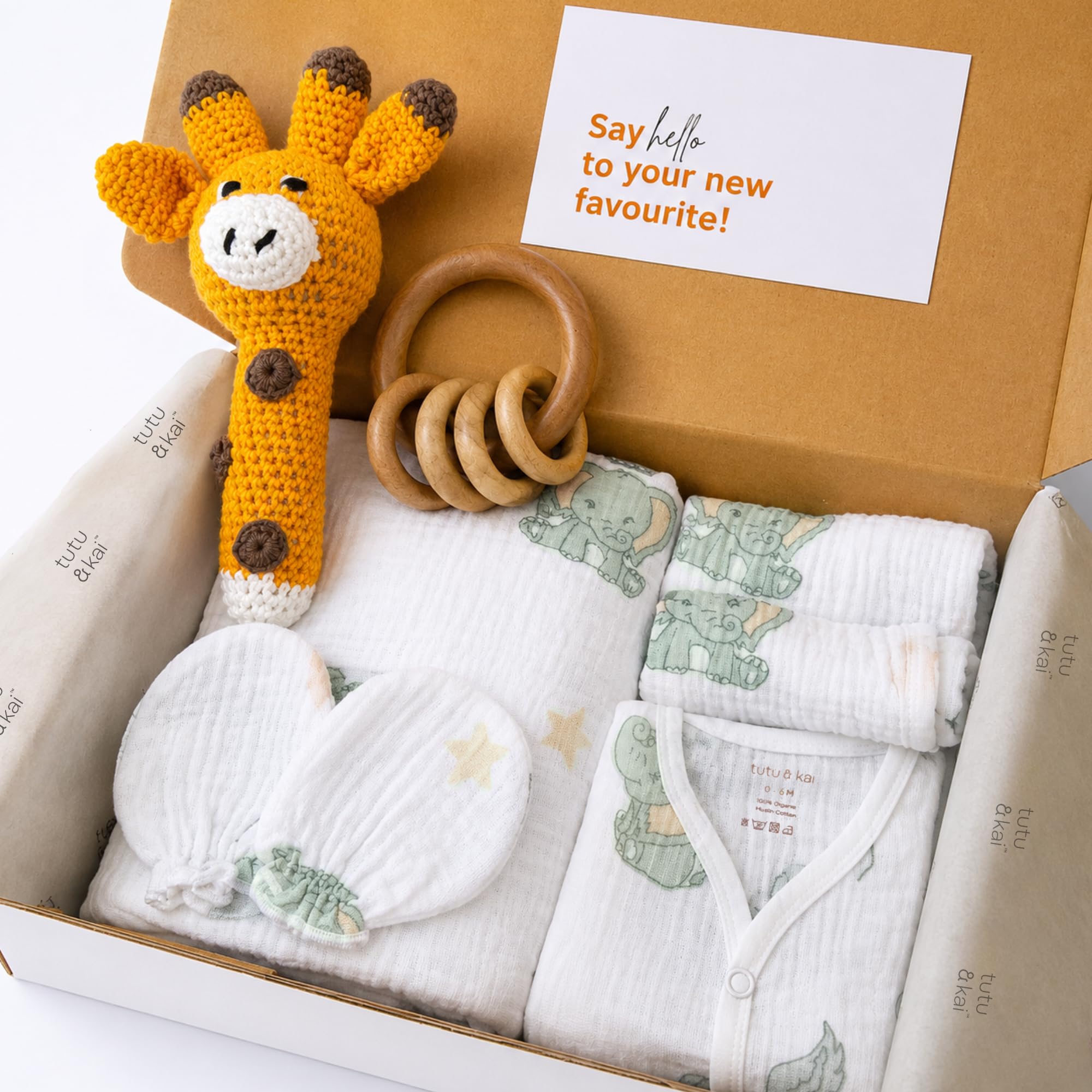 Newborn Baby Gift Set (0–6 Months) | Premium Baby Shower Gift for Boys & Girls | Muslin Baby Essentials Kit | Soft, Breathable & Skin-Friendly