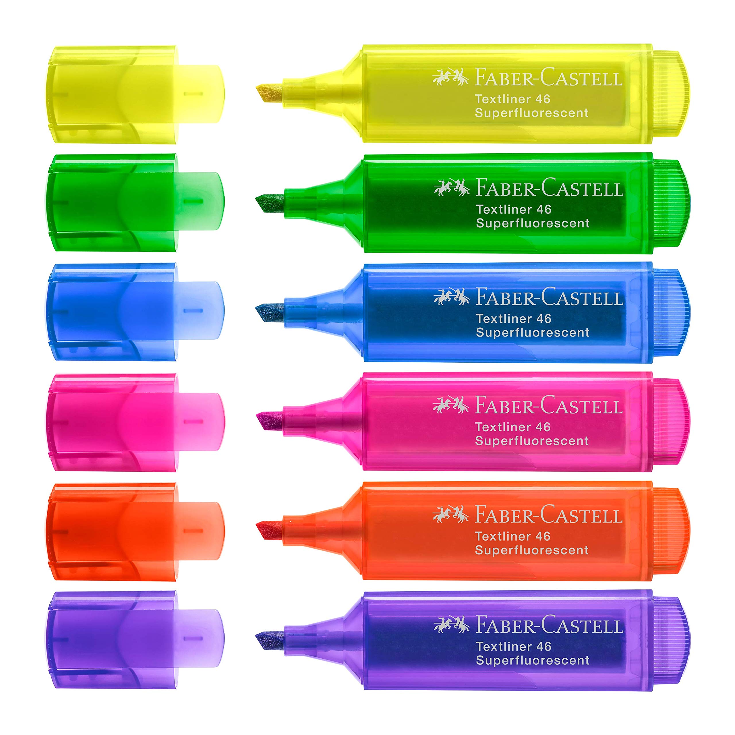 Faber-Castell 57-4802-06 Textliner 46 Ice Superfluorescente, 6 unidades