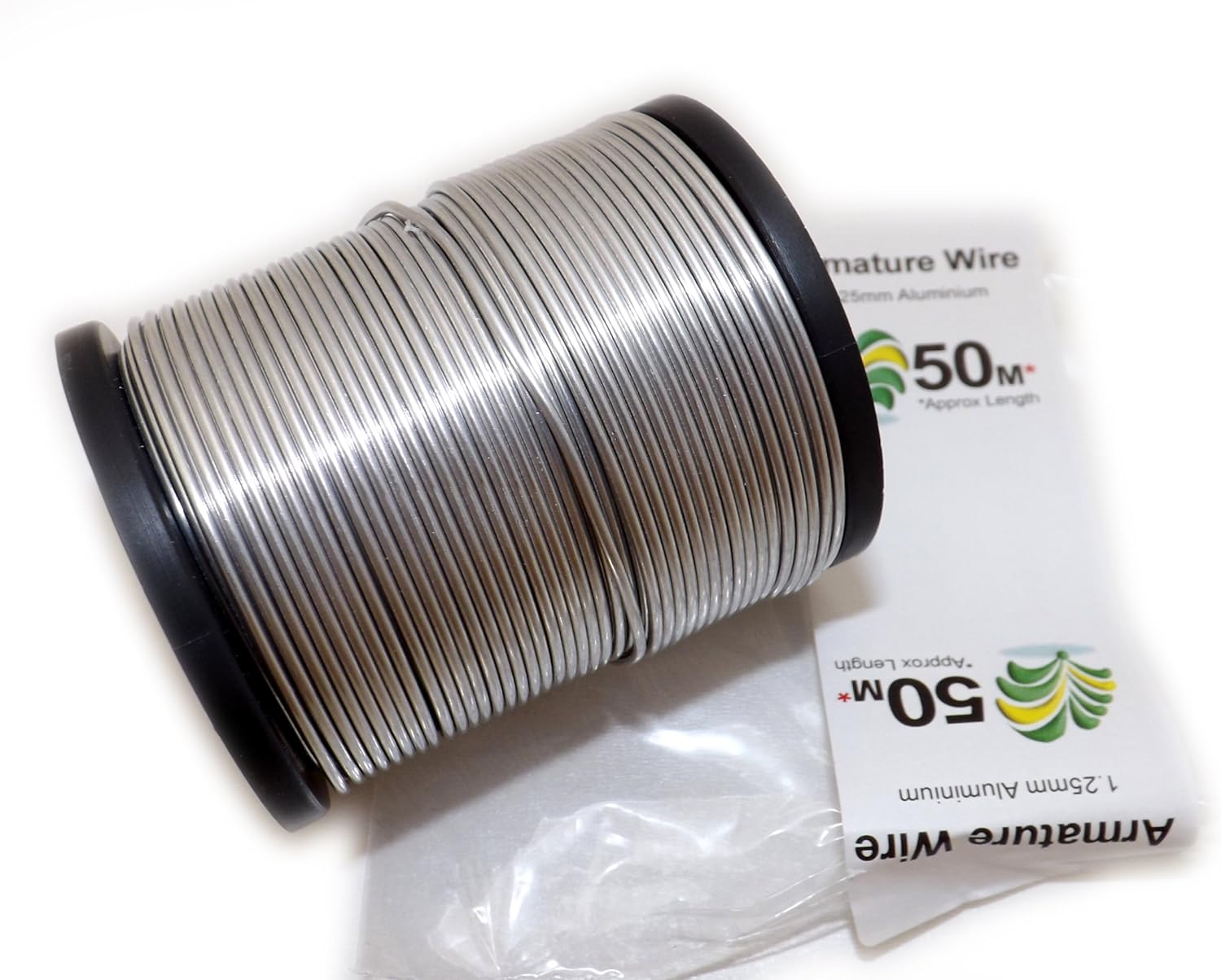 Aluminium Armature Wire Spool 1.25mm Gauge 50m Length Amazon.co