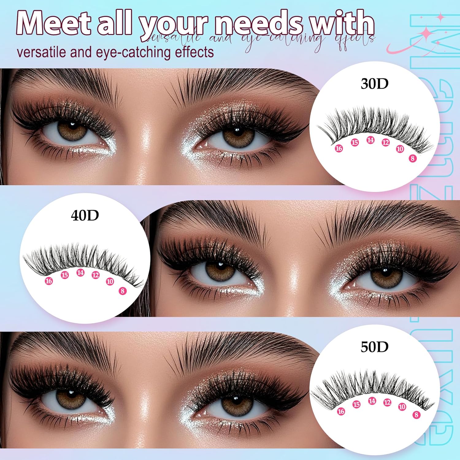 Mamzy Luxe Lash Clusters Kit 708Pcs Individual Cluster Lash Extensions Kit 30D+40D+50D+60D+80D+100D Wispy Eyelash Clusters with Lash Bond and Seal and Tweezers 10-16mm 6 Styles Mix Lashes Clusters Kit